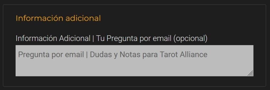 caja para escribir pregunta tarot por whatsapp